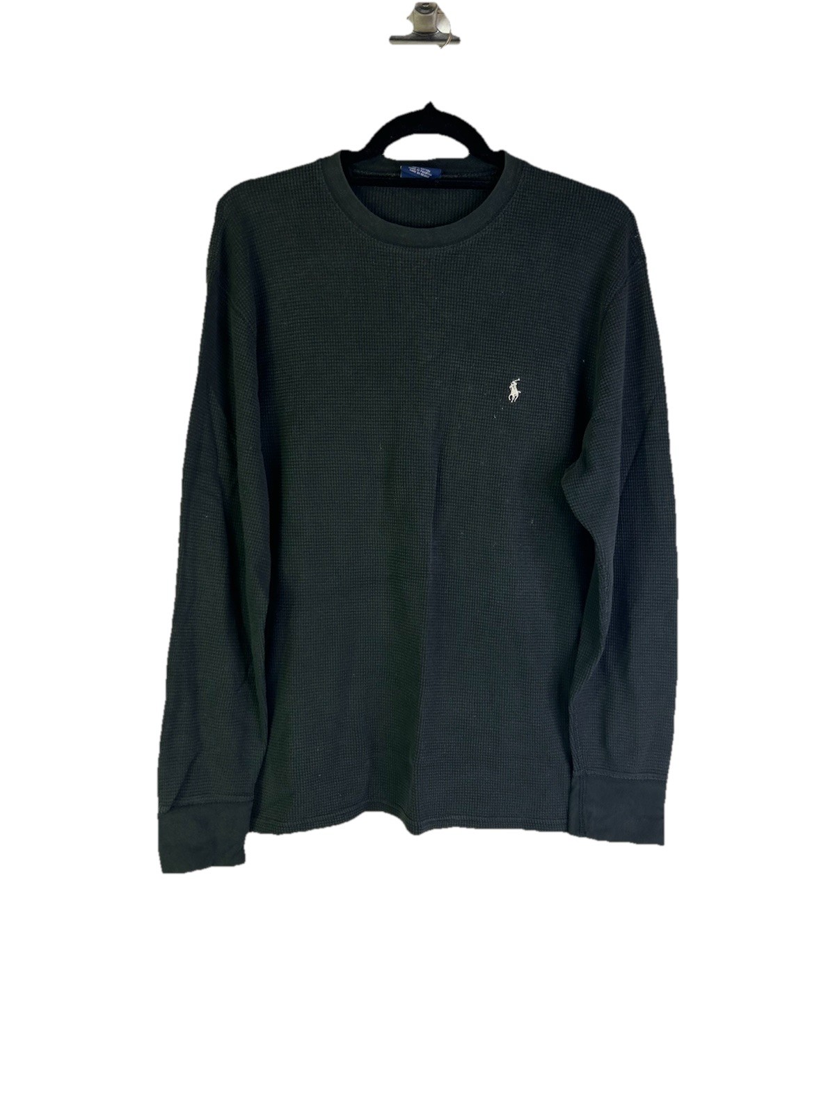 Polo Ralph Lauren vintage anni 90 uomo media pony waffle maglia sbiadita camicia termica