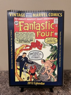 Vintage Themed Marvel Comics Superheroes Calender 2012