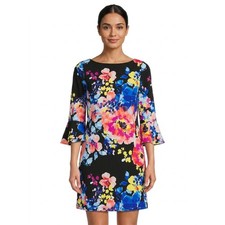 Tahari Arthur S. Levine. Levine Black Boat Neck Mini Dress Women Size 4