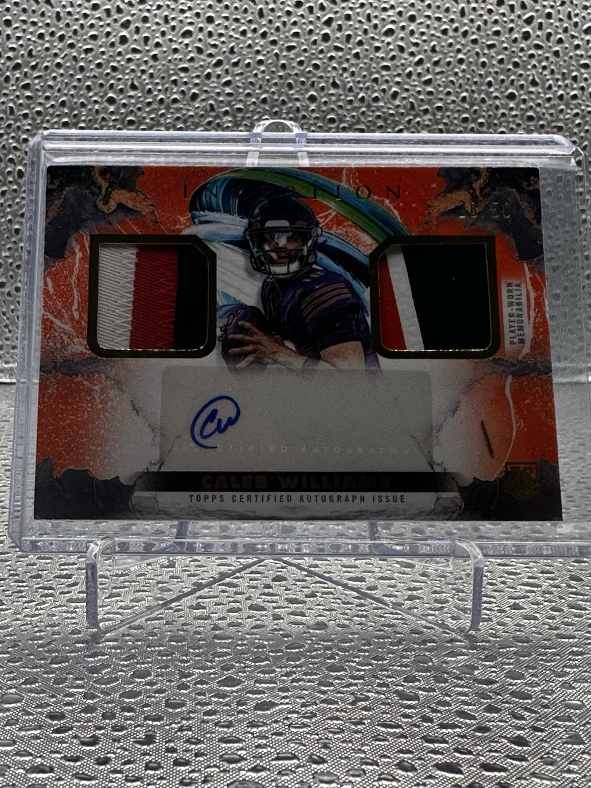 2024 Topps Inception Franchise Foundation Relic Auto Caleb Williams Orange /50