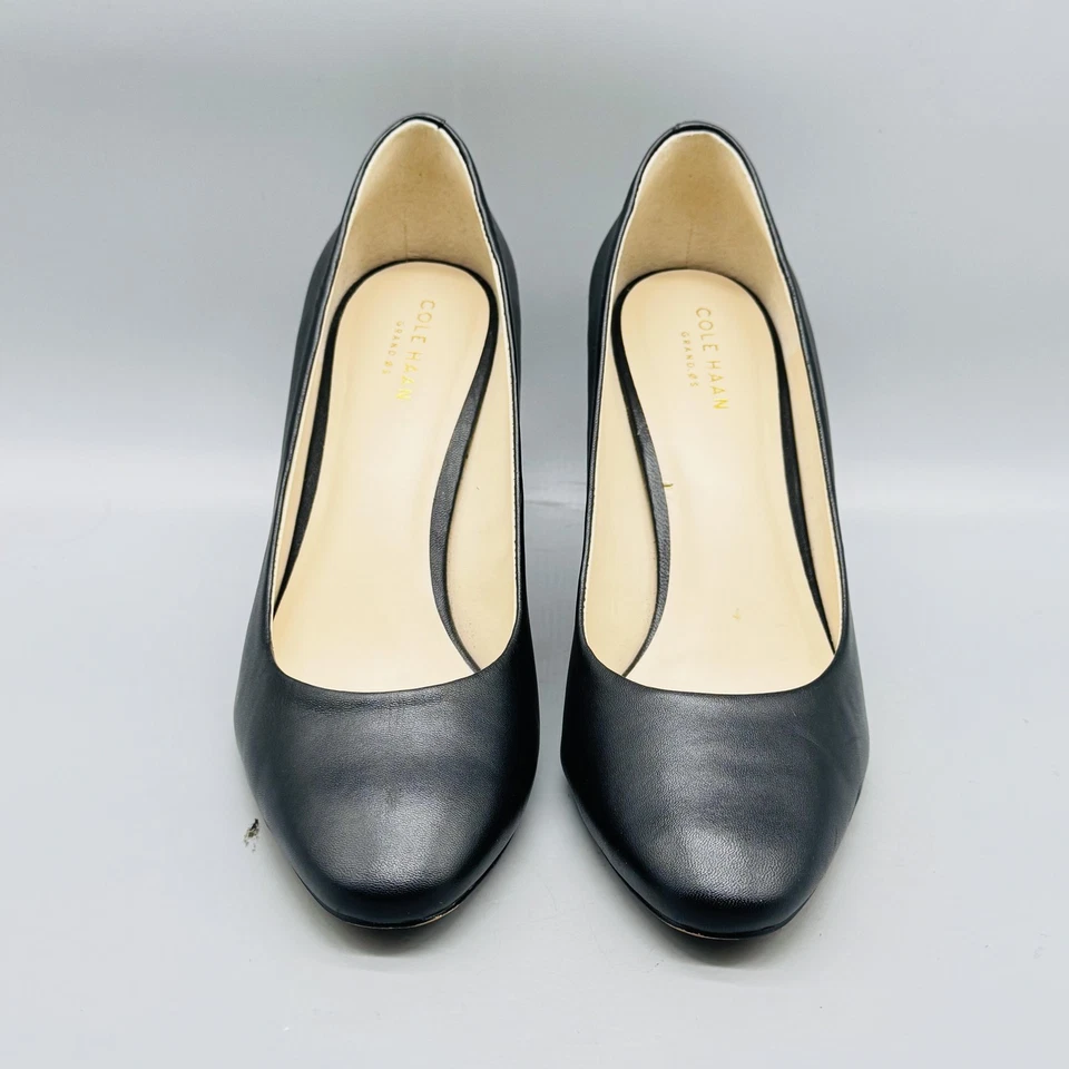 Zapatos Cole Haan para mujer 8 zapatos de tacón de cuña de cuero negro Grand OS confort trabajo oficina Foto 3 de 4