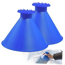 Magical Ice Scrapers for Car Windshield - 2 Pack Cone Magic Car Ice Scraper 