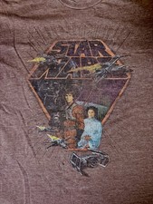 Star Wars a New Hope T-Shirt Vintage Style Luke Skywalker  Princess Leia Size M