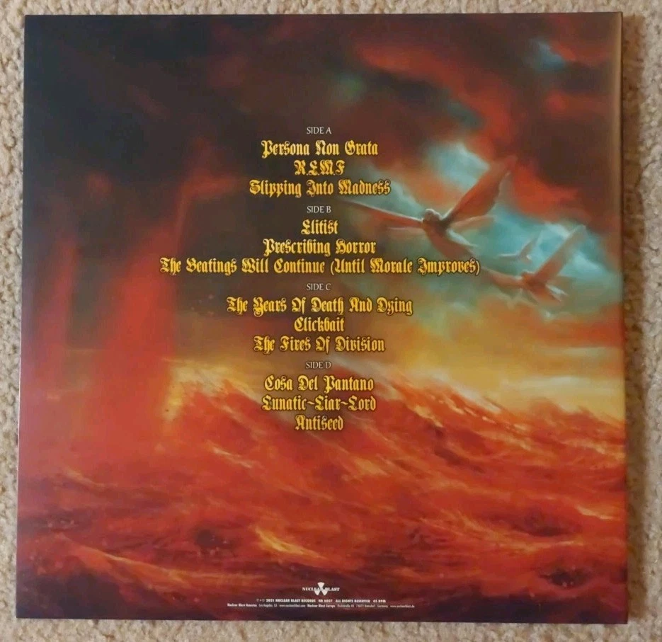 Exodus: Persona Non Grata 2021 Nuclear Blast Records 2LP Color Vinyl Insert NM - Image 2 of 4