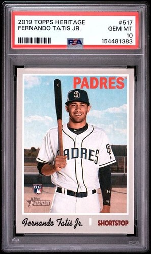 2019 Topps Heritage #517 Fernando Tatis Jr. Rookie RC Padres PSA 10