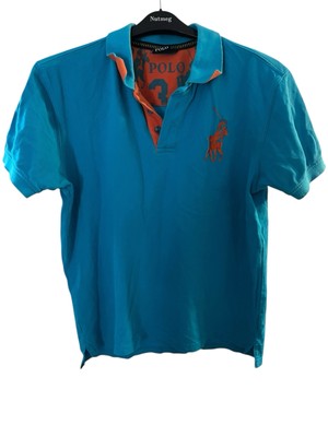 POLOSHIRT IN BLAU GR. L BIG PONY SCHÖNES T SHIRT