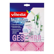 Vileda Geschirrtuch Microfaser 60x40cm streifenfrei saugstark Farbe zufällig