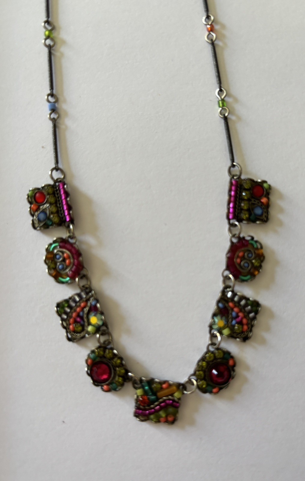 Firefly Hand Crafted Multicolor Crystal Necklace … - image 1