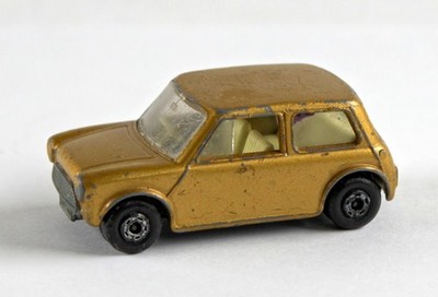 Matchbox Superfast Nr. 29B Racing Mini goldmetallic rares schwed. Werbemodell