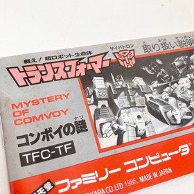 Transformers Mystery of Convoy Famicom NES Game CIB Box Manual Working Rare
