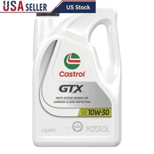 10W30 Conventional Motor Oil Anti Sludge Engine Protection Extended Life 5QT New