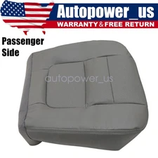 Front Bottom Replacement Leather Seat Cover Gray PERF For 2001 Ford F250 F350