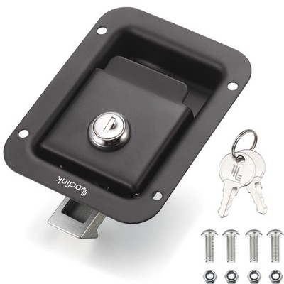 Black Truck Tool Box Lock Replacement kit, 304 Stainless Steel Locking Paddle...