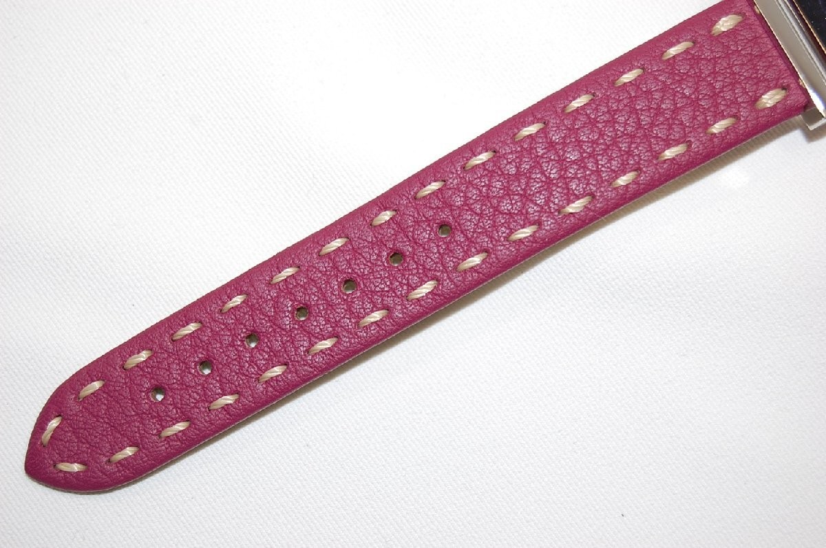 Fendi 5200L Women's Quartz Watch Purple Dial Leather Strap Used thumbnail 5