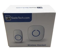 SadoTech Wireless Doorbell System With Plug-In Receiver & Portable Transmitter