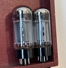 Matched Pair of RUBY 6L6 Power Vacuum Tubes. Both Measure Very Strong / 100%