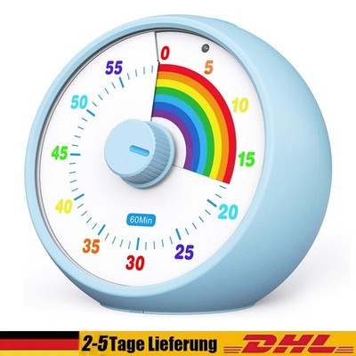 Visueller Timer für Kinder, 60-Minuten Countdown für Klassenzimmer Büro Küche 