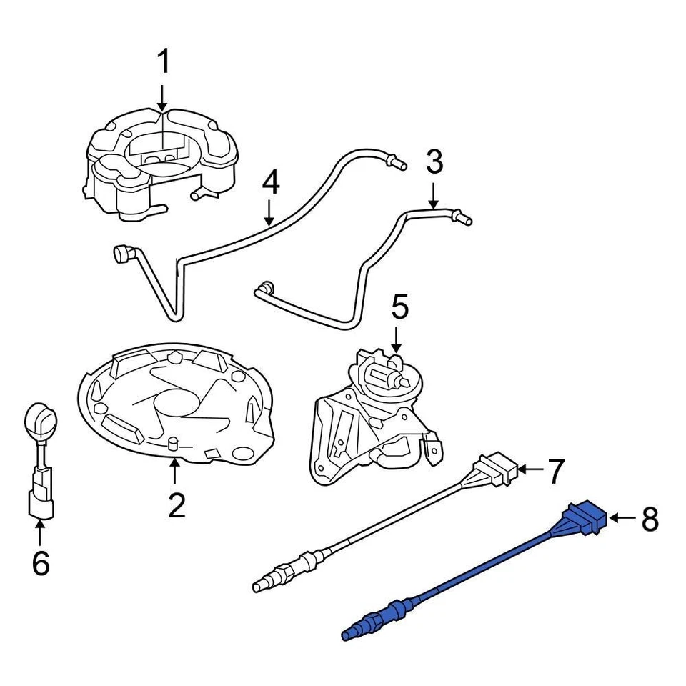 For Volkswagen Jetta 2006-2014 Volkswagen 1K0998262T Rear Oxygen Sensor Foto 4 de 4