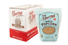 Bob's Red Mill Resealable Whole Grain Snack, Kernel White Popcorn, 30oz (4 Pack)