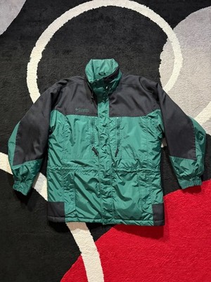 Vintage Columbia Bugaboo Jacket Green Black 90s Fleece Lined Men s Large