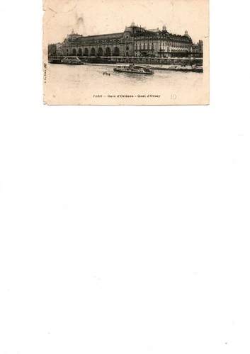 Old postcard Gare d'orleans Quay D'orsay