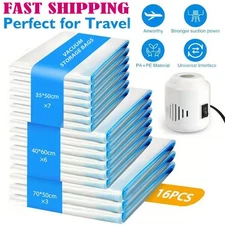 Vacuum Storage Bags with Electric Pump, 16 Pack Vacuum Sealed Bag for Clothes