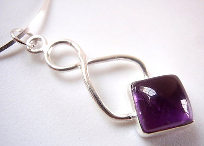 Amethyst Unendlichkeit Symbol bedeutet unendliche Liebe Sterlingsilber Anhänger