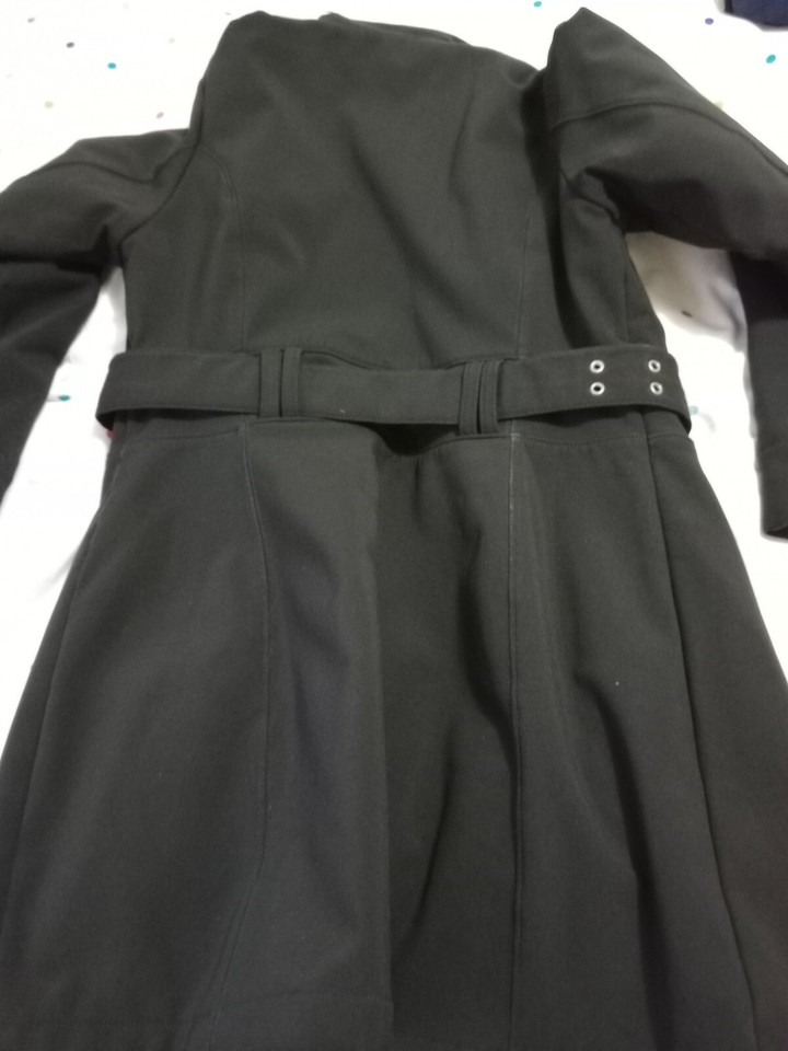 Used All Black Female NorthFace Jacket with Waistline Buckle eBay