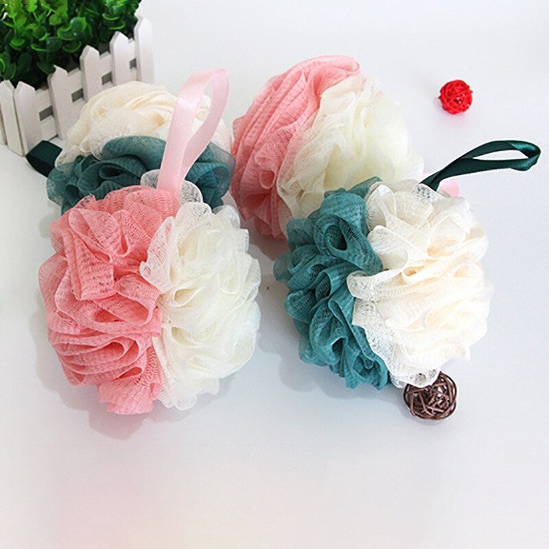 Exfoliating Large Body Scrubber Sponge Flower Brush Puff Bath Mesh