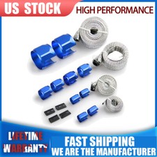 Stainless Braided Blue Engine/Vacuum/Fuel/Heater/Oil Line Hose Sleeve Dress Sale