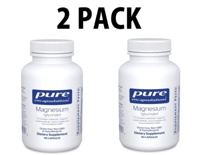 #ad 2 Pack Magnesium Glycinate 90 Capsules Hypoallergenic Supplement Non GMO Pure $24.99