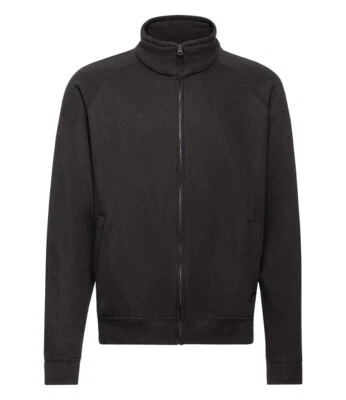 Nueva chaqueta sudadera clásica Fruit of the Loom para hombre. Negro talla L. T7548. - Imagen 1 de 3