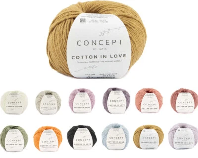 Concept by Katia COTTON IN LOVE Baumwolle/Merinowolle 50g/115m Nd 3,5-4,0