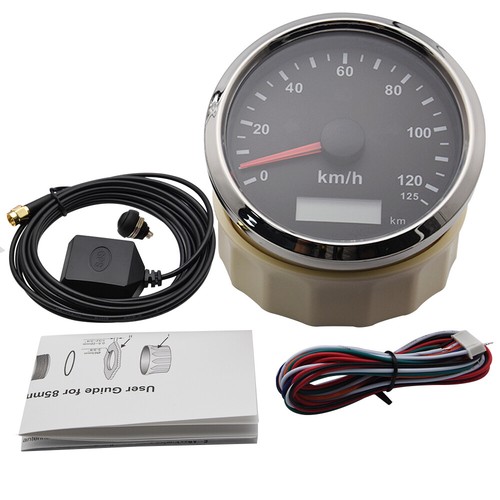 85mm GPS Speedometer Gauge 0-125Km/H For Car Motorcycle Truck Marine Boat ATV - Picture 10 of 12