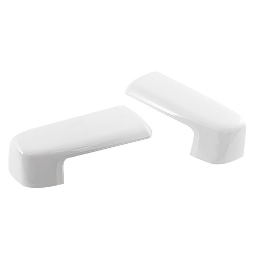 White For 2019-2024 Chevy Silverado GMC Sierra 1500 Top Half Mirror Cover Caps - Picture 11 of 12