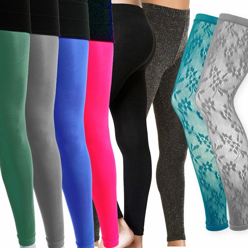 Ladies Womens Lace Footless Dance 