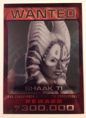 2015 Topps Star Wars Chrome Perspectives Jedi vs Sith WANTED #7 Shaak Ti
