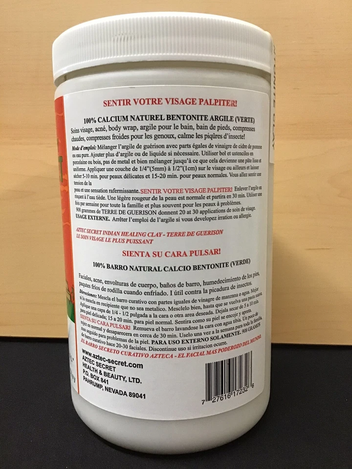 10 X Aztec Secret Indian Healing Clay 2 lbs Jars - 100% Natural Bentonite Clay - Image 4 of 4