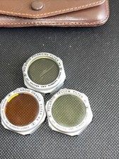 Vintage 3 Polaroid Filters w/ Leather Case Polarizing
