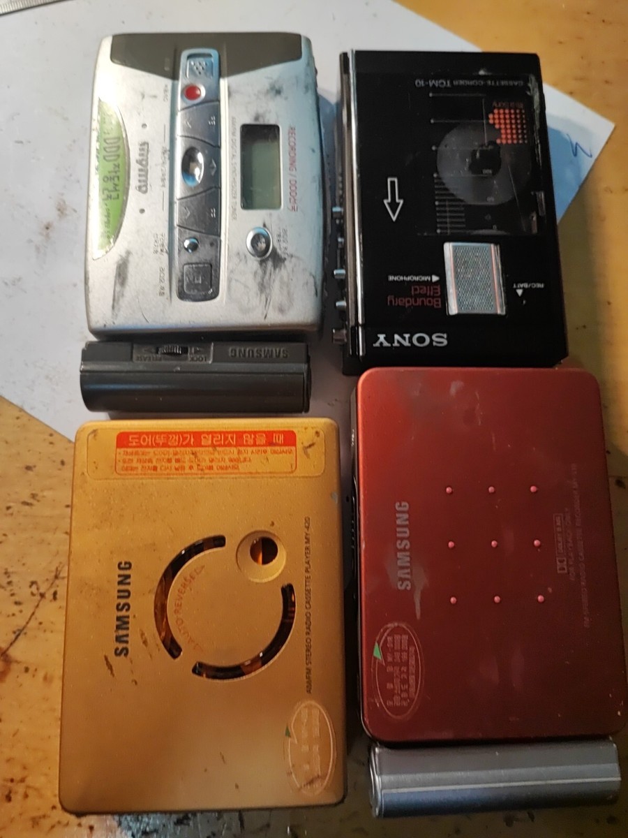 4 x cassette player Samsung MY-420, MY-A296S, MY-S1R, Sony