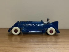 AC Williams Large Cast Iron 8.5-inch Racer Early Toy Race Car LA-19
