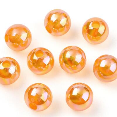 Klare 'AB' Glanz Regenbogen Perlen 6mm 8mm 10m Rund Farbwahl  
