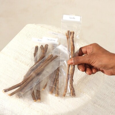 100% Herbal Chew Sticks Sampler Set -Peppermint, Strawberry, Vanilla, Cherry