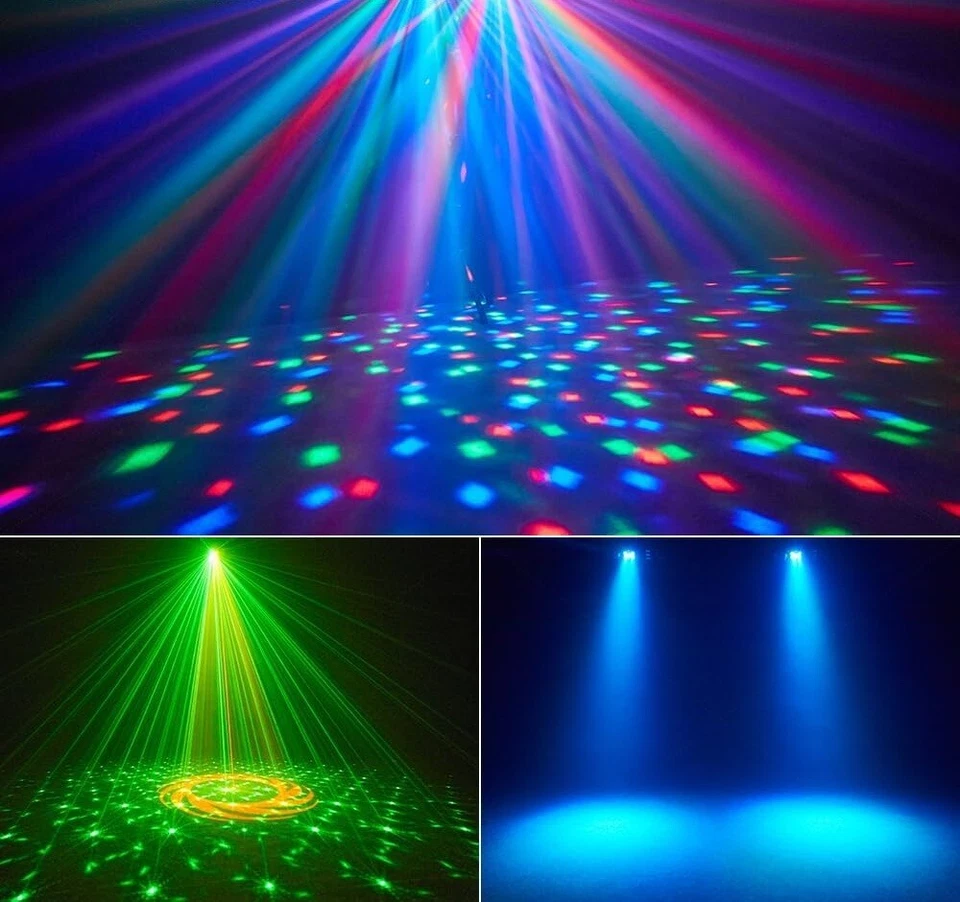 CFX Partyvibe 3 - 5 In1 LED RGB DJ Lights with Stand Remote Ball Laser Bar Stage - Image 4 of 4