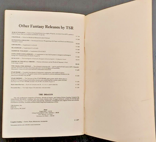 TSR Gods Demi-Gods and Heroes, supplement 4, 1976 1st Printing, Vintage D&D - Picture 5 of 6