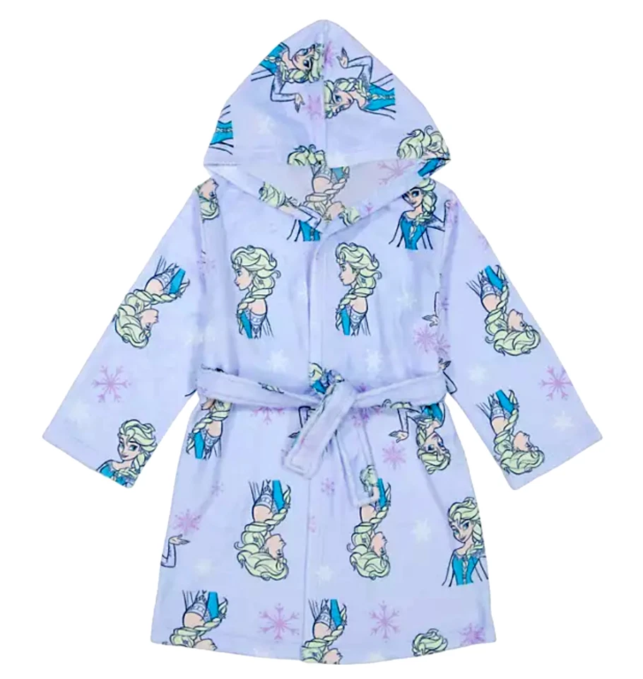 DISNEY Niñas Frozen Pijama Bata Conjunto Niño Pequeño 2T Princesa Elsa Albornoz 3 Piezas Foto 2 de 4
