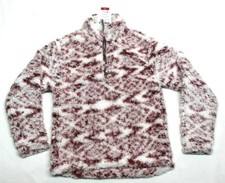 CUDDLY SHERPA KID'S QUARTER ZIP PULLOVER COLOR: BURGUNDY AZTEC VARIETY SIZE NEW