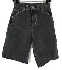 John Galt Charcoal Wash Denim High Waist Raw Hem Cut Off Shorts Size S