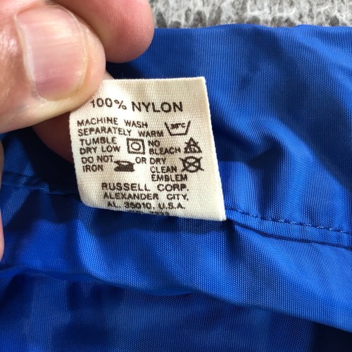 vtg russsel coach jacket mens L blue made in USA nylon - Picture 3 of 13