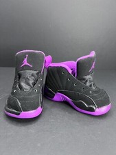Air Jordan Retro 12 Toddler's Black Violet Gold DS Size 5C